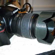 nikon af s 17 55mm vr lente cappuccio telecamera 3d print model - Mito3D
