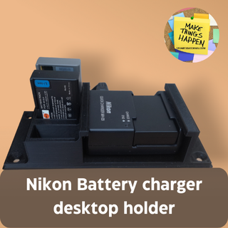 nikon battery charger desktop holder desk top recharge camera 3d print model - Mito3D