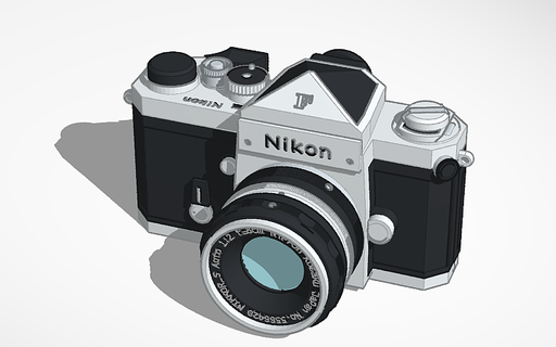Nikon refleks Fotoğraf kamera ölçek 1 fotoğraflar lfex kopya 3d print model - Mito3D