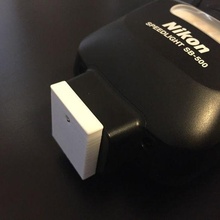 nikon sb-500 hot shoe cover gadget flash protector speedlight camera 3d print model - Mito3D