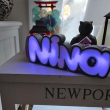 nina iluminado placa iluminação 3d print model - Mito3D