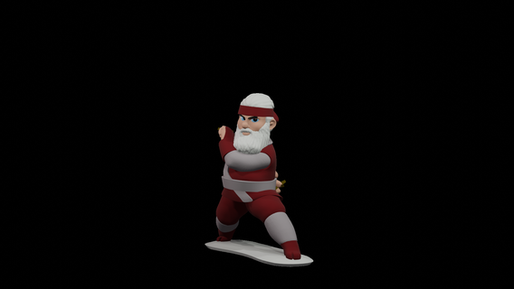 ninja claus Game christmas santa 3d print model - Mito3D