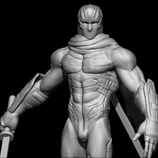 ninja Gaiden Ryu Hayabusa ventilador arte vídeo jogos figuras brinquedos Admirador 3D print model - Mito3D