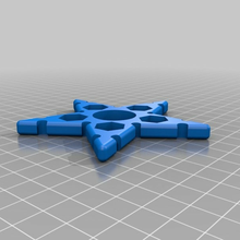 ninja star snowflake fidget spinner customized mechanical_toys 3d print model - Mito3D