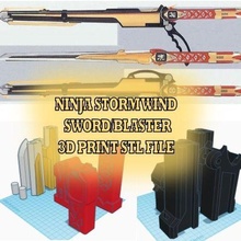 Ninja Sturm Wind Schwert Blaster Kunst sentai Leistung Ranger Cosplay Stütze Requisiten Tokusatsu Tokumei 3d print model - Mito3D