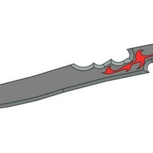 ninja espadas chave 3d print model - Mito3D