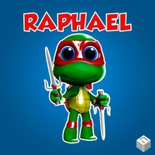 ninja turtle - raphael turtles toy 3d print model - Mito3D