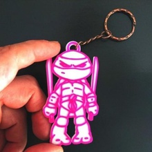 ninja tartaruga portachiavi vari 3dlittle keychain i chiave a catena leonard 3d stencil teenage mutante 3d print model - Mito3D
