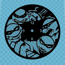 ninja turtle watch home clock time turtles wall 3dlito 3d print model - Mito3D