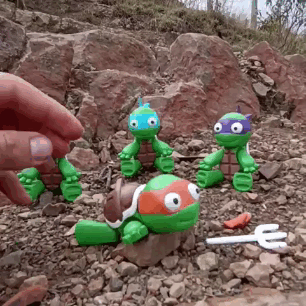 ninja turtles flexi tortugasninja art toy toys sinsoportes fun amazing 3d print model - Mito3D