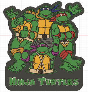 ninja tartarughe presenza luce adolescente tartaruga ligh guidato nameled luci mutante tmht eroe 3d print model - Mito3D