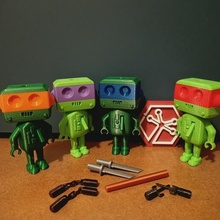 ninja turtles weapons cyber rob robot expansion mellocarlo cyber_rob kit 3d print model - Mito3D