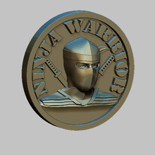 ninja warrior stl file art logo cnc 2d 3d relief warior 3d print model - Mito3D