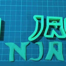ninjago cutter Buchstaben Kuchen scharf 3d print model - Mito3D