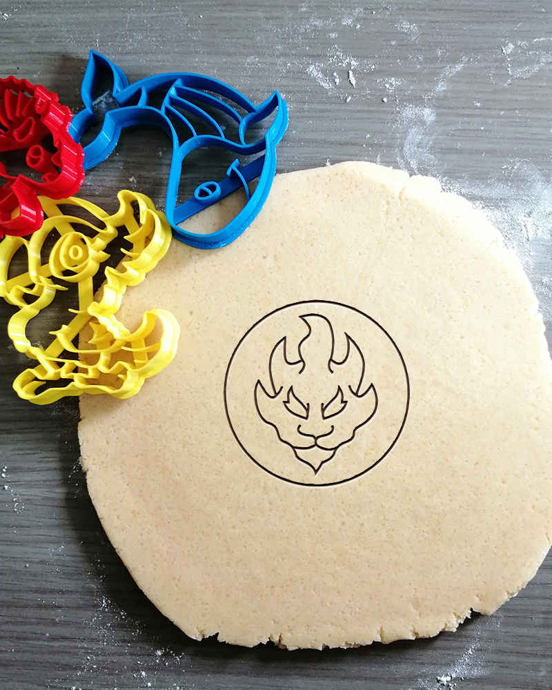 Ninjago kai Emblem Plätzchen Cutter Animation Lego Backen Teig gestalten Küche backen Kekse spekuloos Koi 3D print model - Mito3D