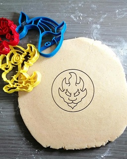 ninjago kai emblem cookie cutter animation lego baking dough shape kitchen bake cookies speculoos koi 3d print model - Mito3D
