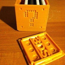 nintendo 3ds ds-game-cartridge case mario bros Fragezeichen-box snap-top Spiele snap-Deckel container 3d print model - Mito3D