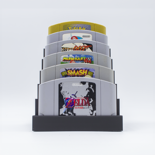 Nintendo 64 cartucho ficar pé 3 pacote n64 exibição plástico suporte 3d print model - Mito3D