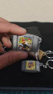 Nintendo 64 Mini kompatibel Schlüsselanhänger n64 Schlüsselbund n63 Schlüssel Ringe 3d print model - Mito3D