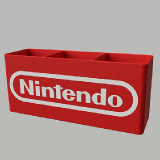 Nintendo Schreibtisch Lager Büro Bleistift Tasse Video Spiele 3d print model - Mito3D
