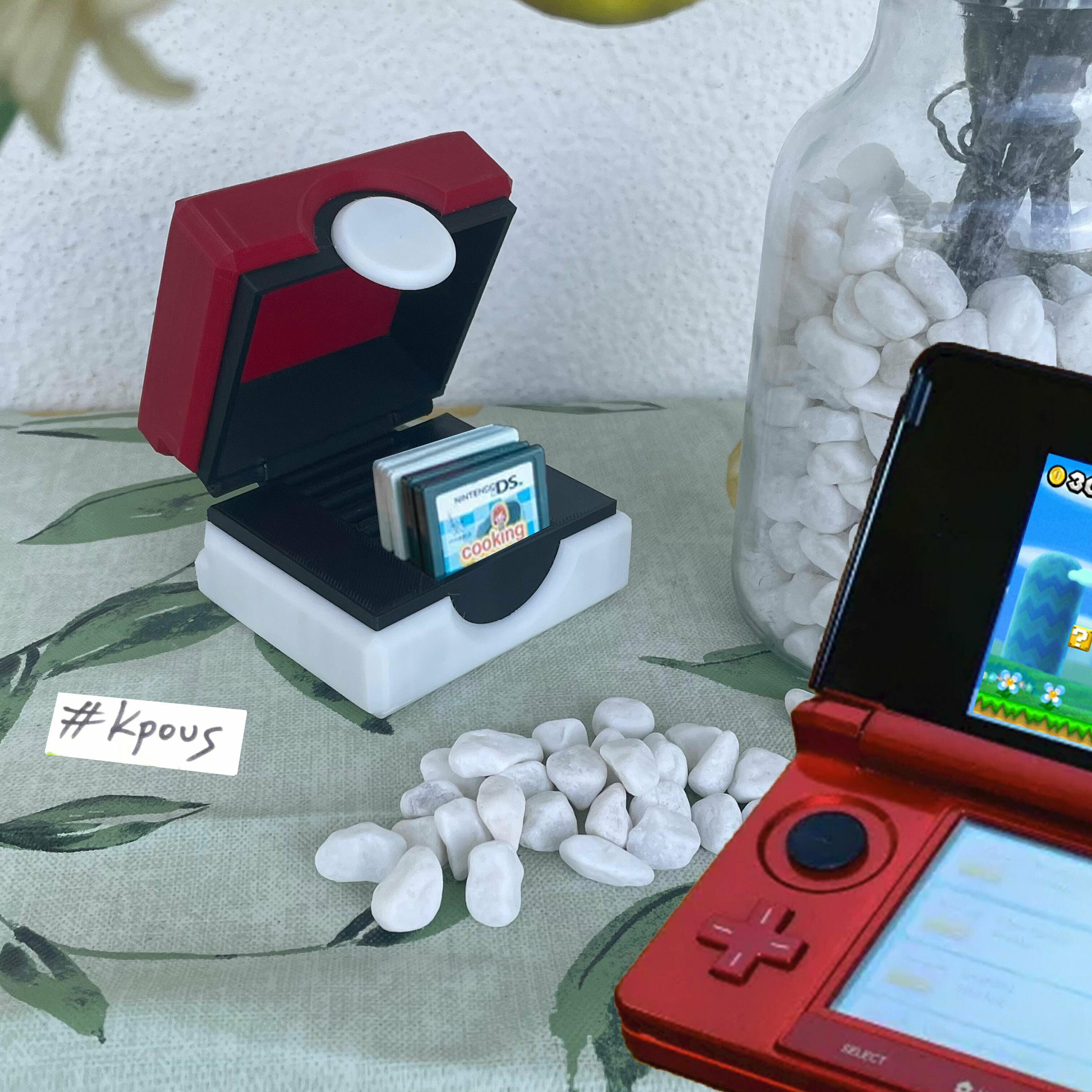 Nintendo ds 3ds Pokémon 8x Patrone Halter Unterstützung Pokeball Spiel Lager Game Boy Playstation xbox wii 3D print model - Mito3D
