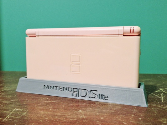 nintendo ds lite stand logo nds console retro portable 3d print model - Mito3D