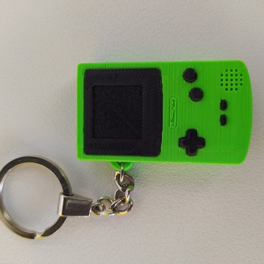 nintendo gameboy color trousseau de clés jeu mariobros pokemon console jouer couleur gameboycolor 3D print model - Mito3D