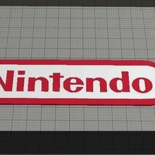 Nintendo logotipo dual extrudar console extrusão vídeo jogos signos_logos 3d print model - Mito3D