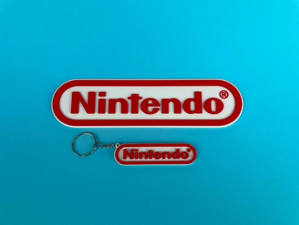 nintendo logo porte clés 3d print model - Mito3D