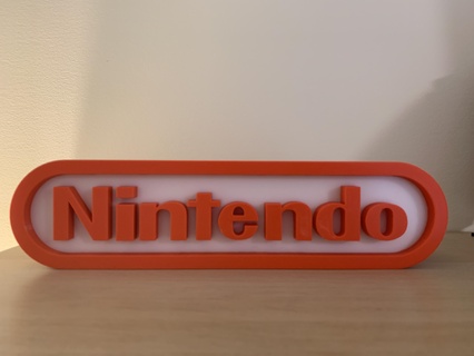 Nintendo logotipo luminária jogos nintendo retro mario Pikachu zelda 3d print model - Mito3D