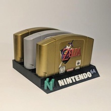 nintendo 64 5 fente de support la cartouche gadget titulaire retro gaming les jeux vidéo 3d print model - Mito3D