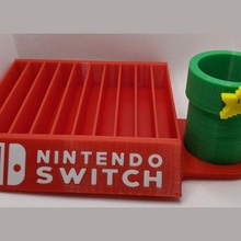 Nintendo Schalter Fall Mantel Halter Unterstützung Kette Rohr Lager Spiel Veranstalter 3d print model - Mito3D