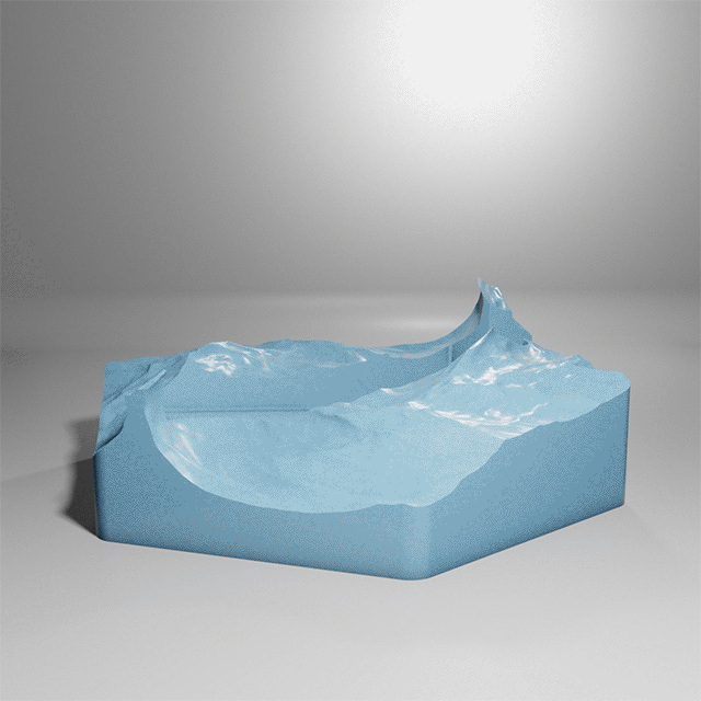 nintendo commutateur base flottant ouvert mer l'eau vague océan titulaire soutien monter bas page cool élégant hexagone table bureau objet décoration console joueur jeu 3D print model - Mito3D