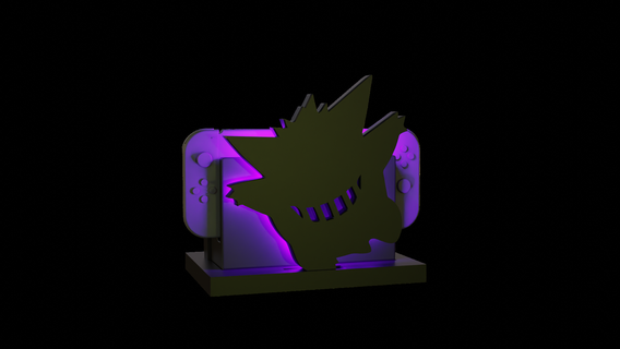 nintendo commutateur quai titulaire soutien gengar néon LED Pokémon Jeu joueur 3d print model - Mito3D
