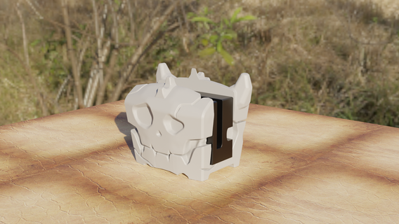 nintendo switch dock holder zelda bokoblin chest deco breath wild gamer 3d print model - Mito3D