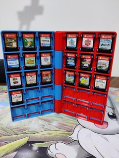 nintendo switch game case book v2 swicth holder 30 slots 40 50 cartridge videogames 3d print model - Mito3D