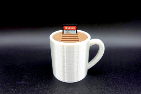nintendo switch game holder mini coffee mug Tools mysticmesh3d organizer 3d print model - Mito3D