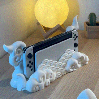 nintendo interruttore giapponese nube dock classico oled versione joycon Mario zelda Giappone nuvole decorazione giochi impostare giocatore Pokemon controller 3d print model - Mito3D