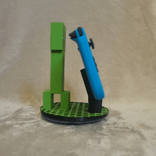 nintendo commutateur Minecraft léche botte supporter titulaire soutien minecaft jeu chambre console vert noir installer manette 3d print model - Mito3D