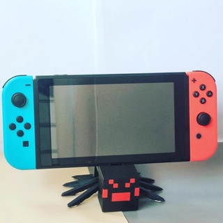 nintendo switch minecraft spider stand holder ninendo gaming room controller accessories 3d print model - Mito3D