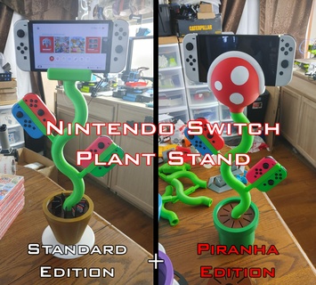 nintendo switch plant stand charging  3d print model - Mito3D