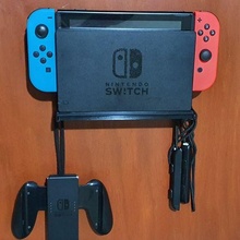 Nintendo Schalter Mauer montieren Base Stand Spiel Tablett Unterstützung Zubehör joycon Patronen Halter 3d print model - Mito3D