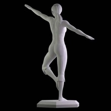 nintendo Wii Uygun eğitimci Fitness heykel yoga Sanat kadın şekil 3d print model - Mito3D