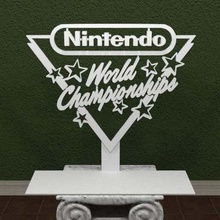 nintendo campionati del mondo di logo art segni loghi il torneo stand segno mario gioco giochi i champ 3d print model - Mito3D