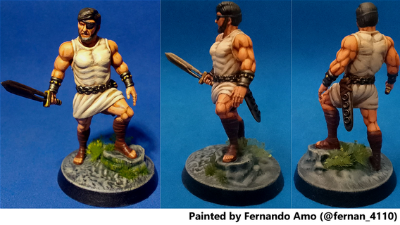 nippur lagash juego figura figurilla 54mm miniatura pintura argentina guerrero sumerio espada personaje 3d print model - Mito3D