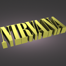 nirvana logotipo 3d print model - Mito3D