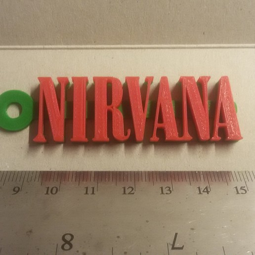 nirvana logo keychain bijoux états-unis le de la bande groupe musique mcko porte-clés un trousseau clés fusion 360 fusion360 brelok autodesk américain l'amérique 3d 3D print model - Mito3D