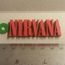 nirvana logotipo keychain jóias eua banda o a de música mcko chaveiros chaveiro fusão 360 fusion360 brelok autodesk americana américa 3d 3d print model - Mito3D