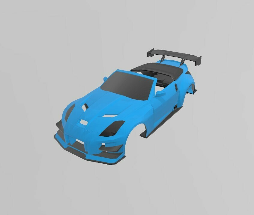 nissan 350 z wide body cabriolet 1 24 & 25 scale Art car modelling 1:24 1:25 rc 350z fairlady sport 3D print model - Mito3D