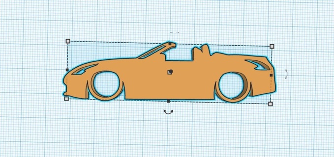 nissan 370z fairlady z z34 convertible silhouette keyring Various car 3d print model - Mito3D